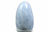 Polished, Free-Standing Blue Calcite - Madagascar #258663-1